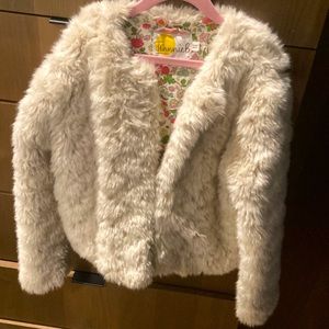 Girls Mini Boden Faux Fur Coat